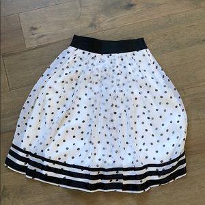 White house black market polkadot skirt